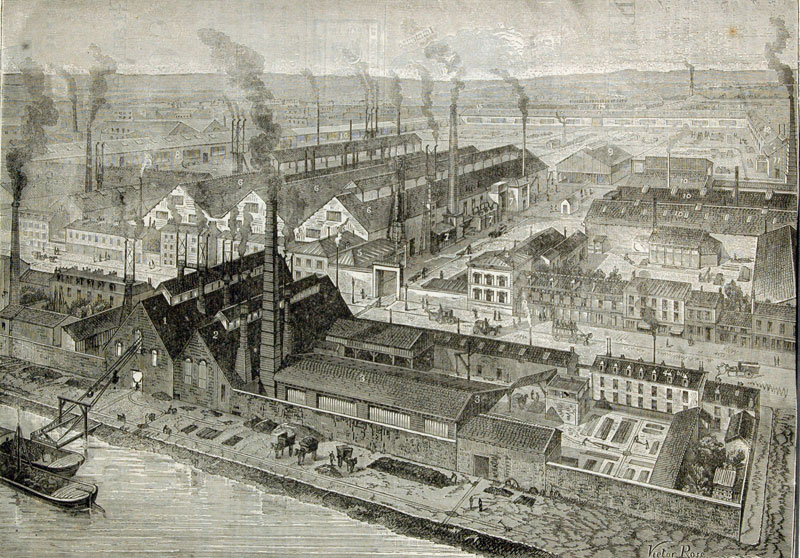 Industrie d’une banlieue parisienne, source: histoire19.hypotheses.org