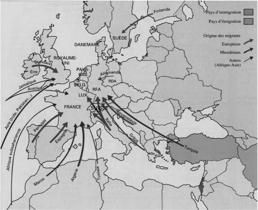 source: Une Europe en évolution - flux migratoires au 20ème siècle